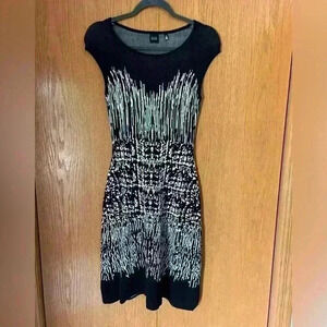 Saks fifth avenue Black Label Knit fit and flare dress S